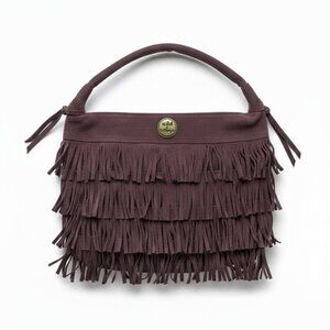 WILD & LOLLIPOPS - Purple - Rich Plum/Berry -  Fringed Suede Handbag – VINTAGE